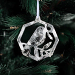 Christmas tree toy with rock crystal "Bullfinch" from the Stories collection